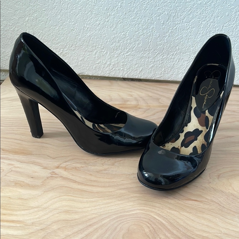 Jessica Simpson: Black Patent Leather Women's Heels